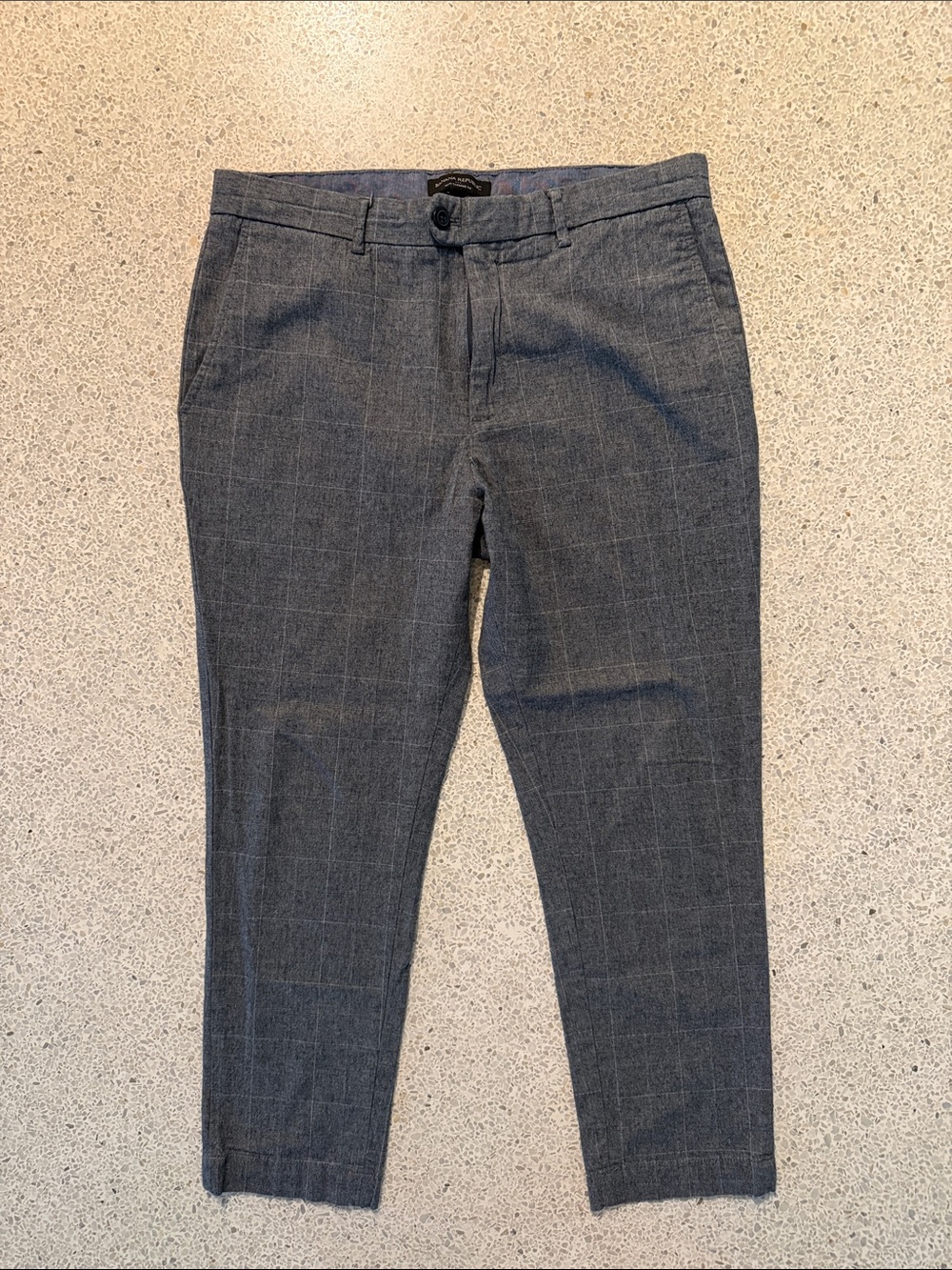 Banana Republic Tab Over Slim Tapered Fit Gray Men's Dress Pants 32 x 26